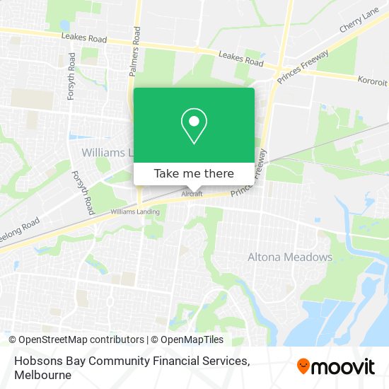 Mapa Hobsons Bay Community Financial Services