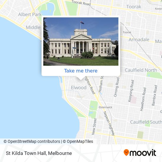 St Kilda Town Hall map