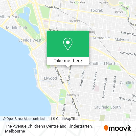 The Avenue Children's Centre and Kindergarten map