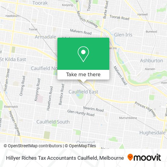 Hillyer Riches Tax Accountants Caulfield map