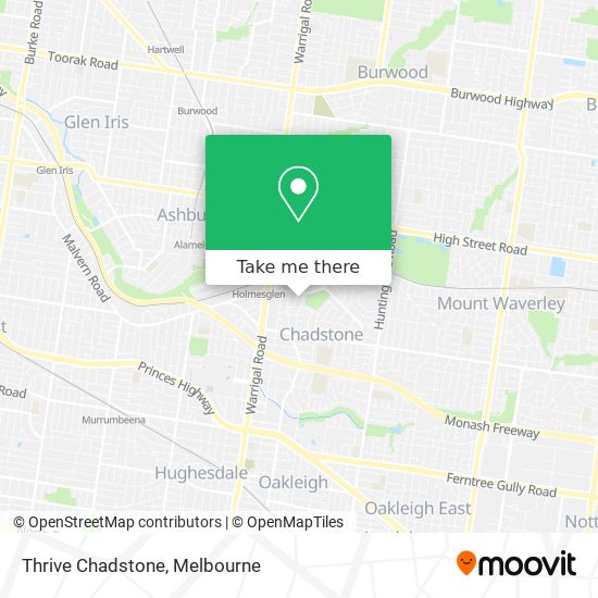 Mapa Thrive Chadstone