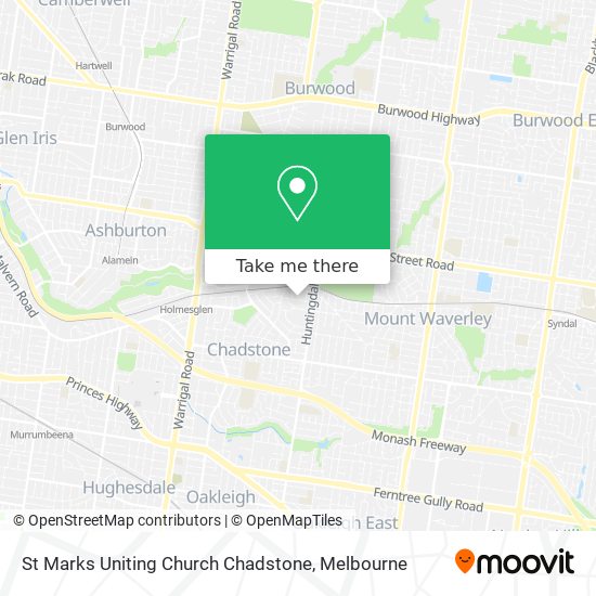 St Marks Uniting Church Chadstone map