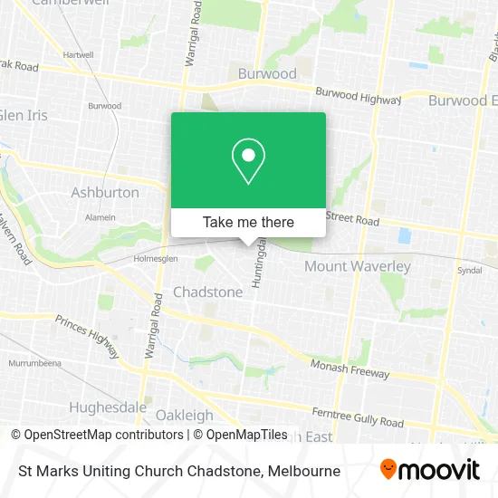 Mapa St Marks Uniting Church Chadstone