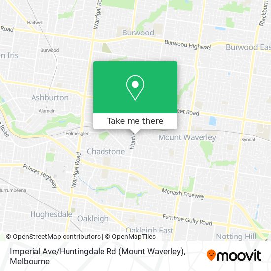 Imperial Ave / Huntingdale Rd (Mount Waverley) map