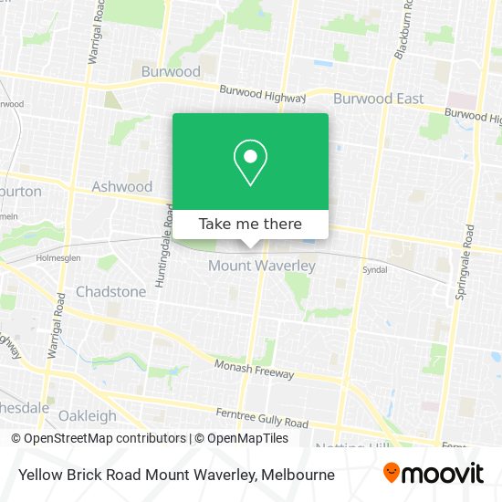 Yellow Brick Road Mount Waverley map