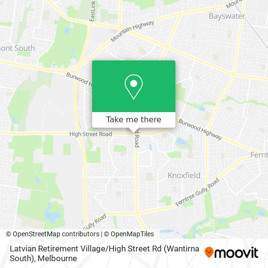 Latvian Retirement Village / High Street Rd (Wantirna South) map