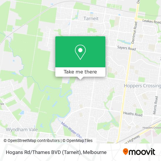 Mapa Hogans Rd/Thames BVD (Tarneit)