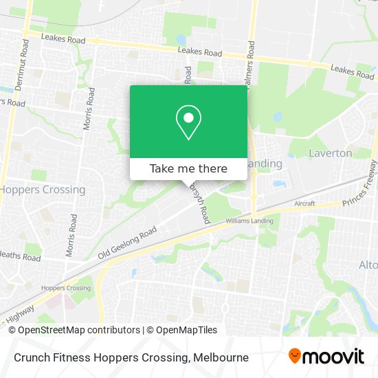 Crunch Fitness Hoppers Crossing map