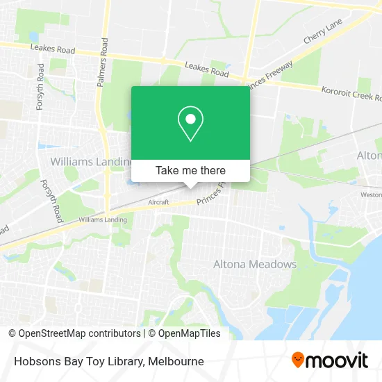 Mapa Hobsons Bay Toy Library