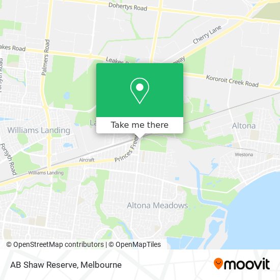 Mapa AB Shaw Reserve