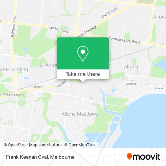 Mapa Frank Keenan Oval