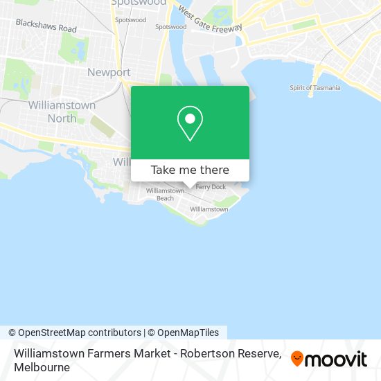 Williamstown Farmers Market - Robertson Reserve map