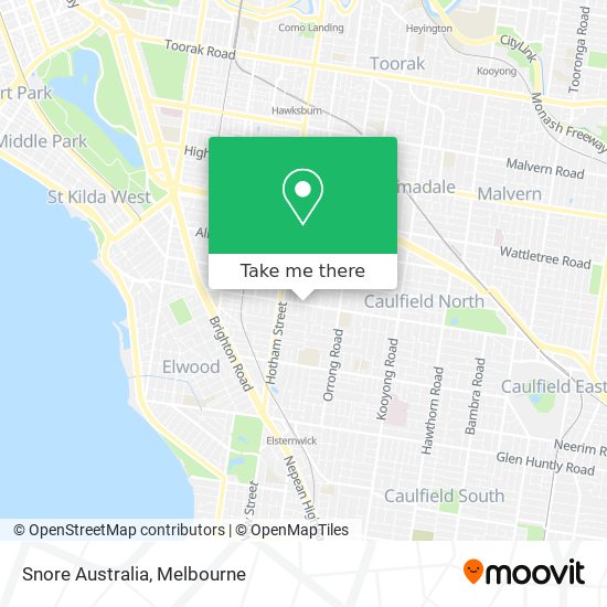 St Kilda Australia Map How To Get To Snore Australia In St Kilda East By Bus, Train Or Tram?