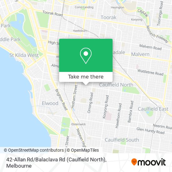Mapa 42-Allan Rd / Balaclava Rd (Caulfield North)