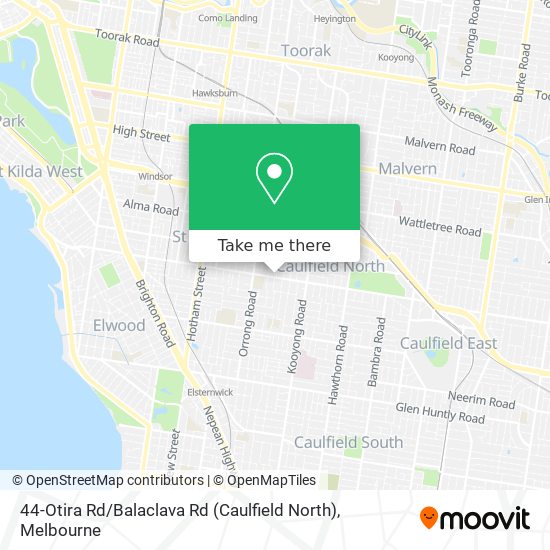 Mapa 44-Otira Rd / Balaclava Rd (Caulfield North)