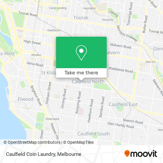 Mapa Caulfield Coin Laundry