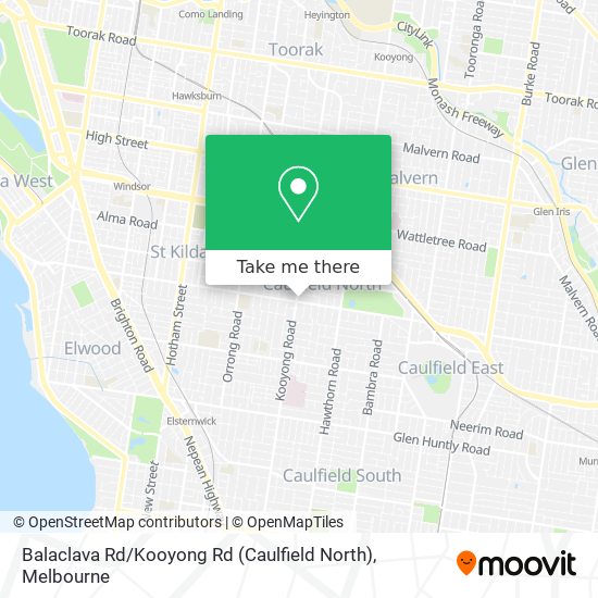 Balaclava Rd / Kooyong Rd (Caulfield North) map