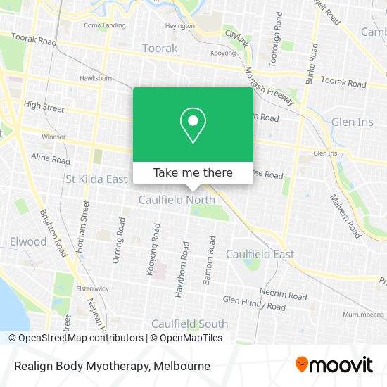 Realign Body Myotherapy map