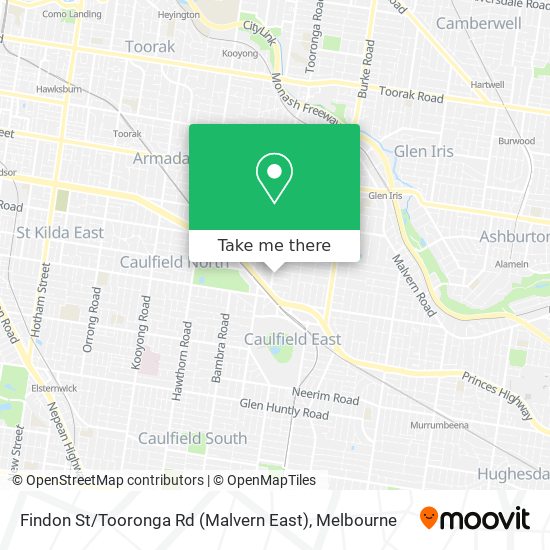 Findon St / Tooronga Rd (Malvern East) map
