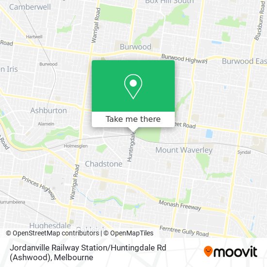 Jordanville Railway Station / Huntingdale Rd (Ashwood) map