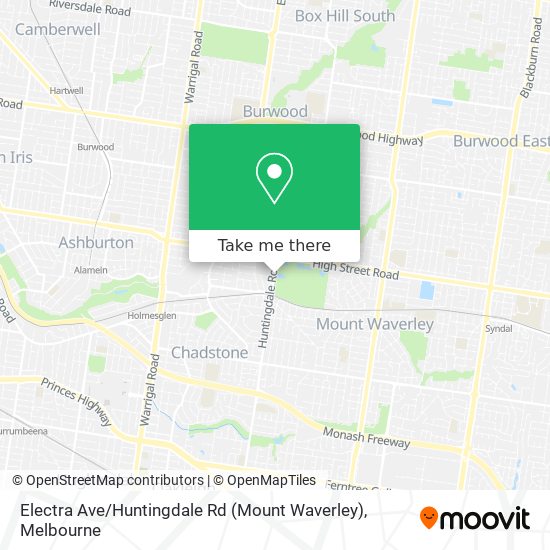 Mapa Electra Ave / Huntingdale Rd (Mount Waverley)