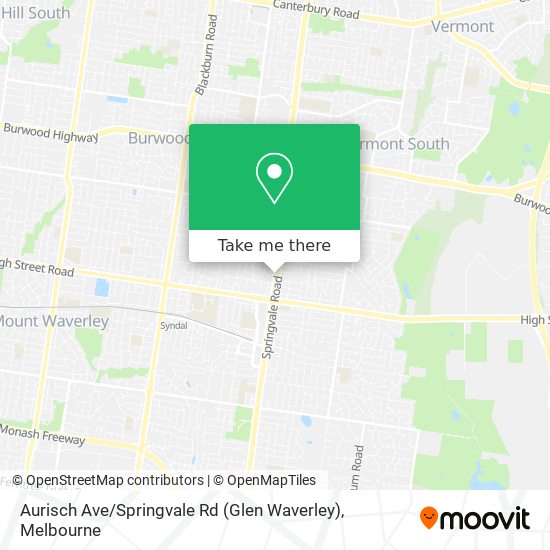 Aurisch Ave / Springvale Rd (Glen Waverley) map