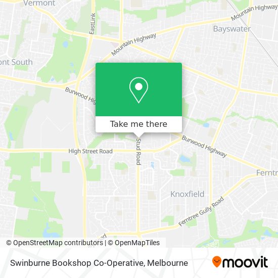 Swinburne Bookshop Co-Operative map