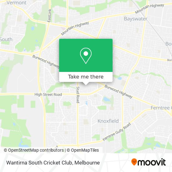 Wantirna South Cricket Club map