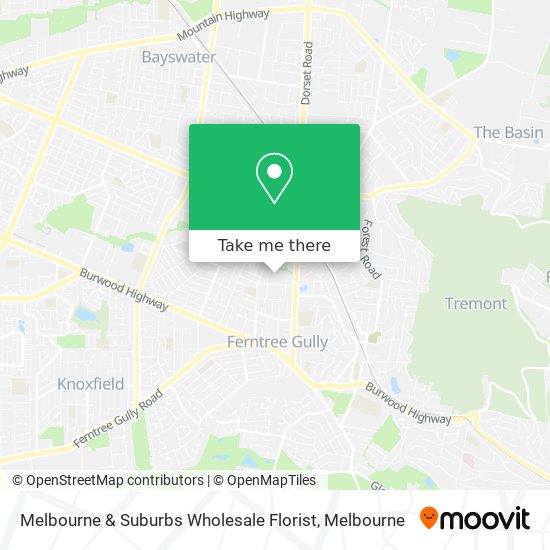 Melbourne & Suburbs Wholesale Florist map
