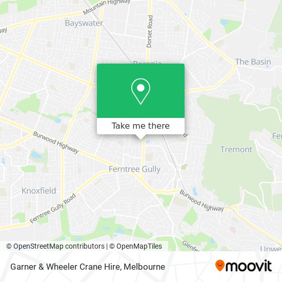Garner & Wheeler Crane Hire map