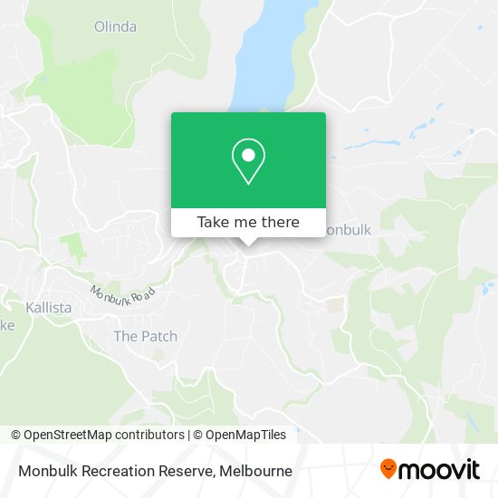 Monbulk Recreation Reserve map