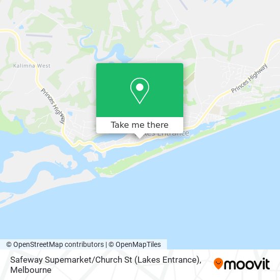 Safeway Supemarket / Church St (Lakes Entrance) map