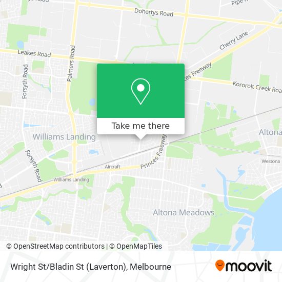 Mapa Wright St/Bladin St (Laverton)