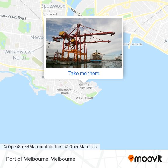 Port of Melbourne map