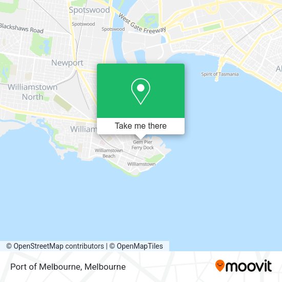 Port of Melbourne map