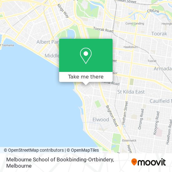 Melbourne School of Bookbinding-Ortbindery map