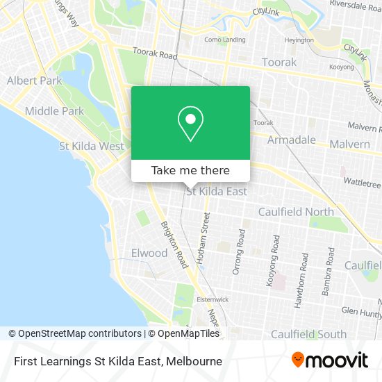 Mapa First Learnings St Kilda East