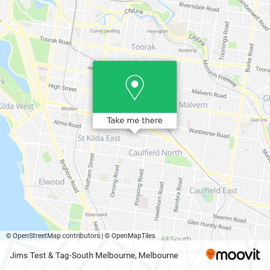 Jims Test & Tag-South Melbourne map