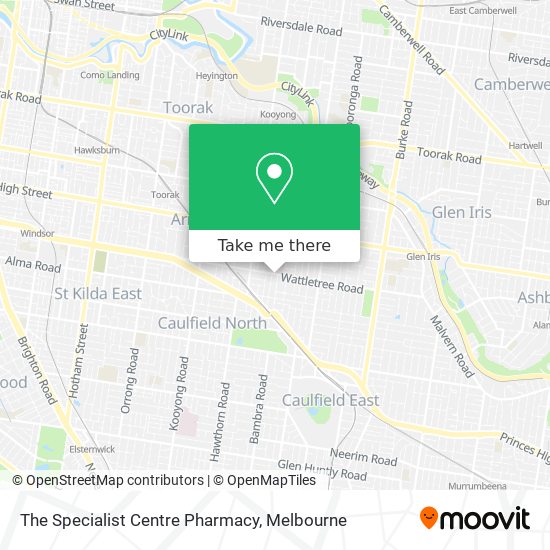 Mapa The Specialist Centre Pharmacy