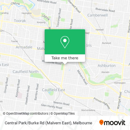 Mapa Central Park / Burke Rd (Malvern East)