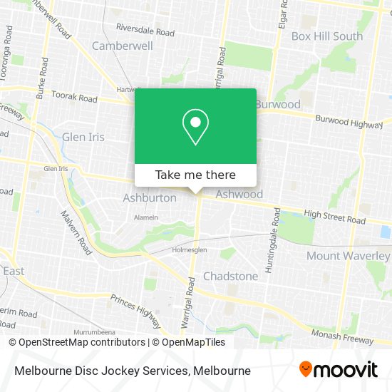 Melbourne Disc Jockey Services map
