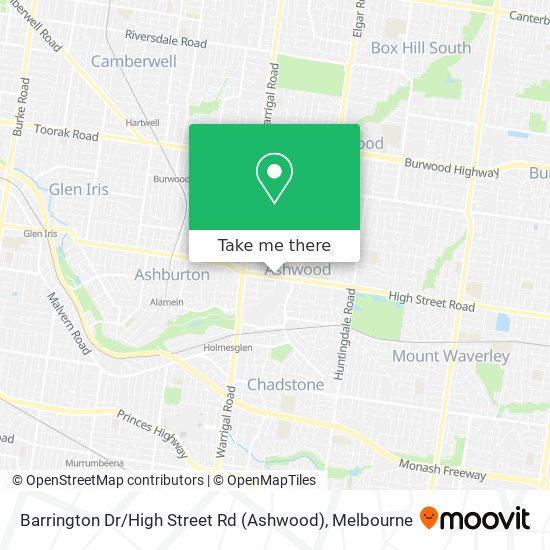 Mapa Barrington Dr / High Street Rd (Ashwood)