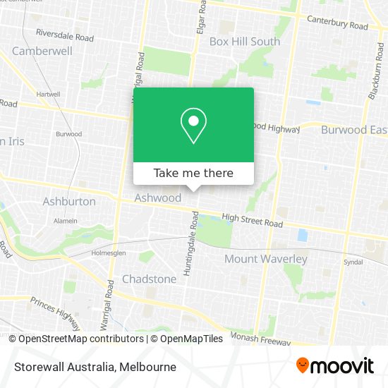 Mapa Storewall Australia