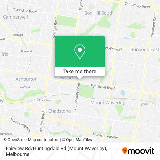 Fairview Rd / Huntingdale Rd (Mount Waverley) map