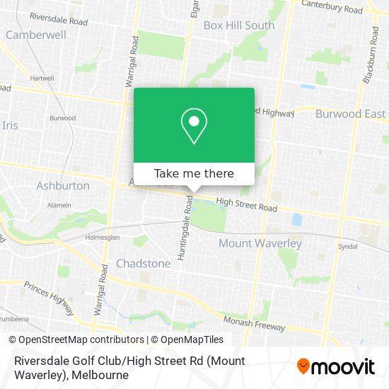 Riversdale Golf Club / High Street Rd (Mount Waverley) map