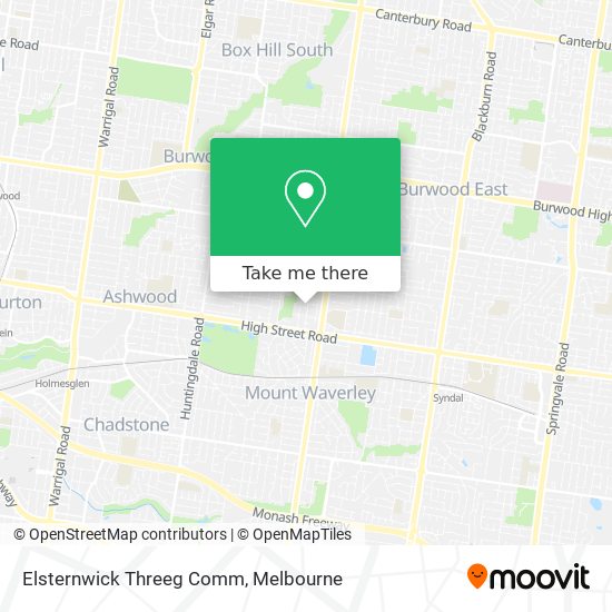 Mapa Elsternwick Threeg Comm