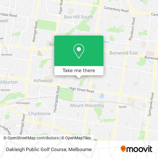 Oakleigh Public Golf Course map