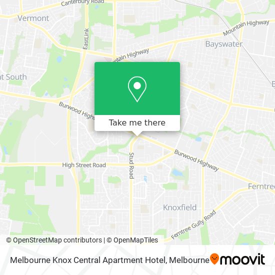 Melbourne Knox Central Apartment Hotel map
