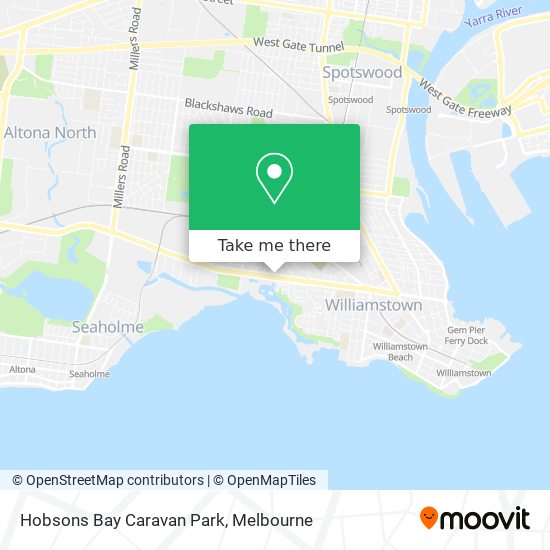 Hobsons Bay Caravan Park map
