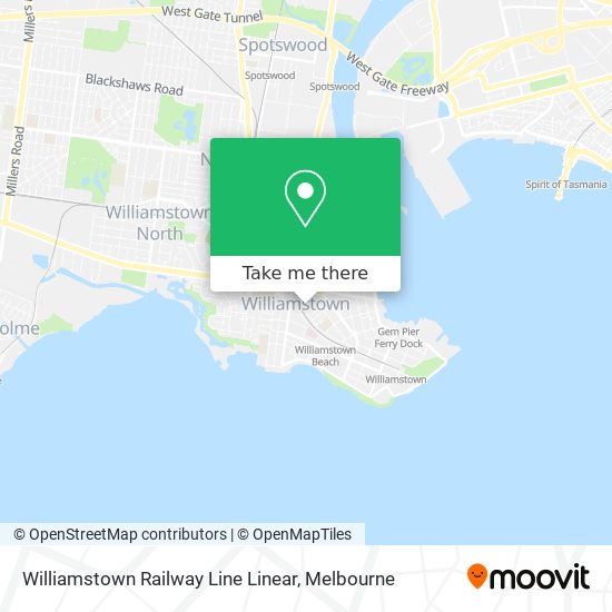 Williamstown Railway Line Linear map